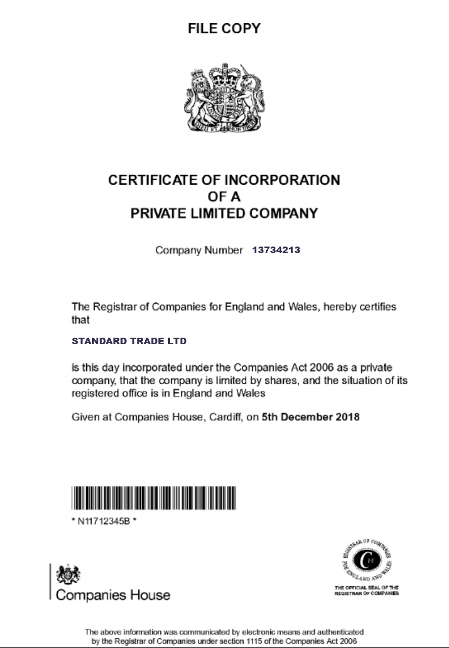 CERTIFICATE